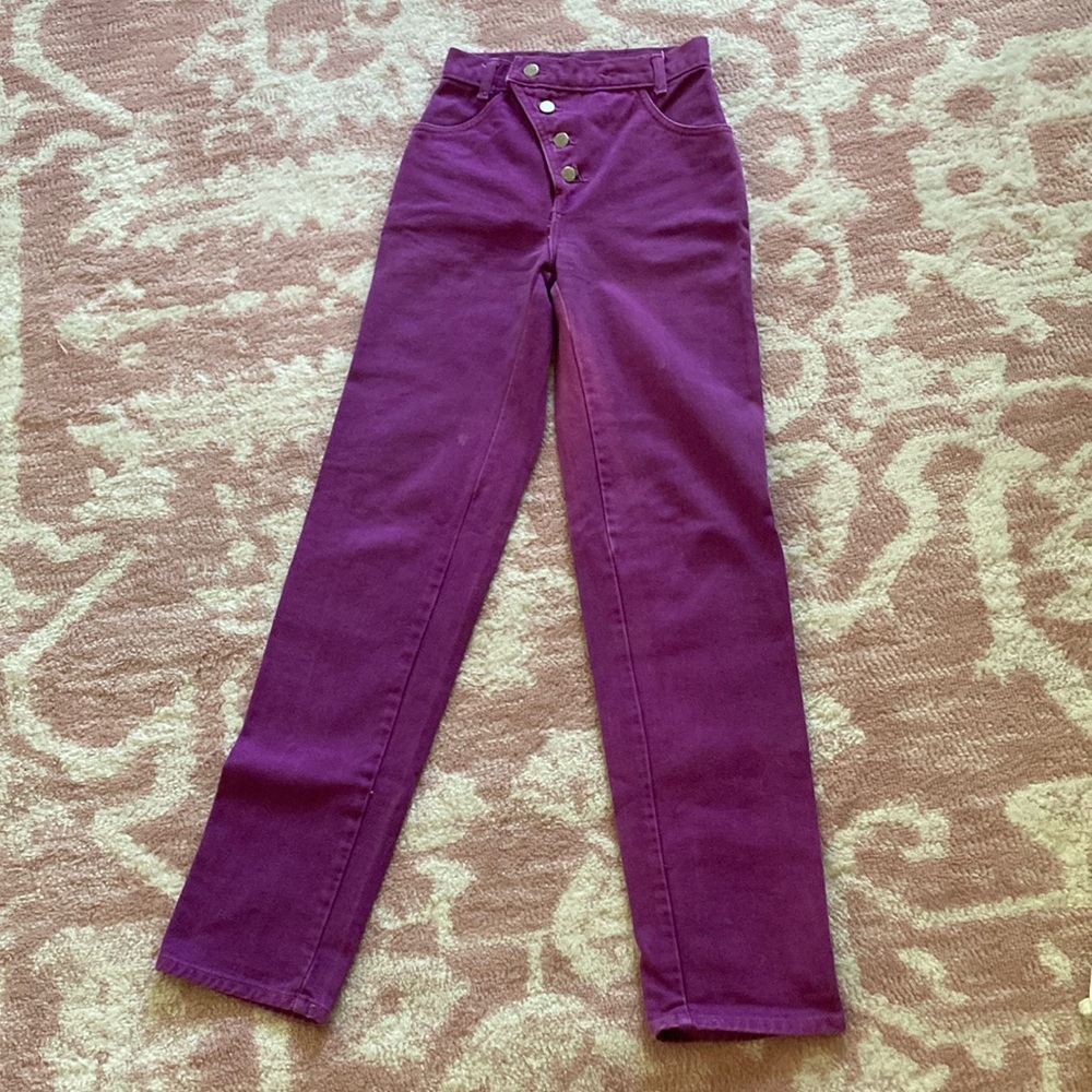 Purple High-Waisted Women's Jeans